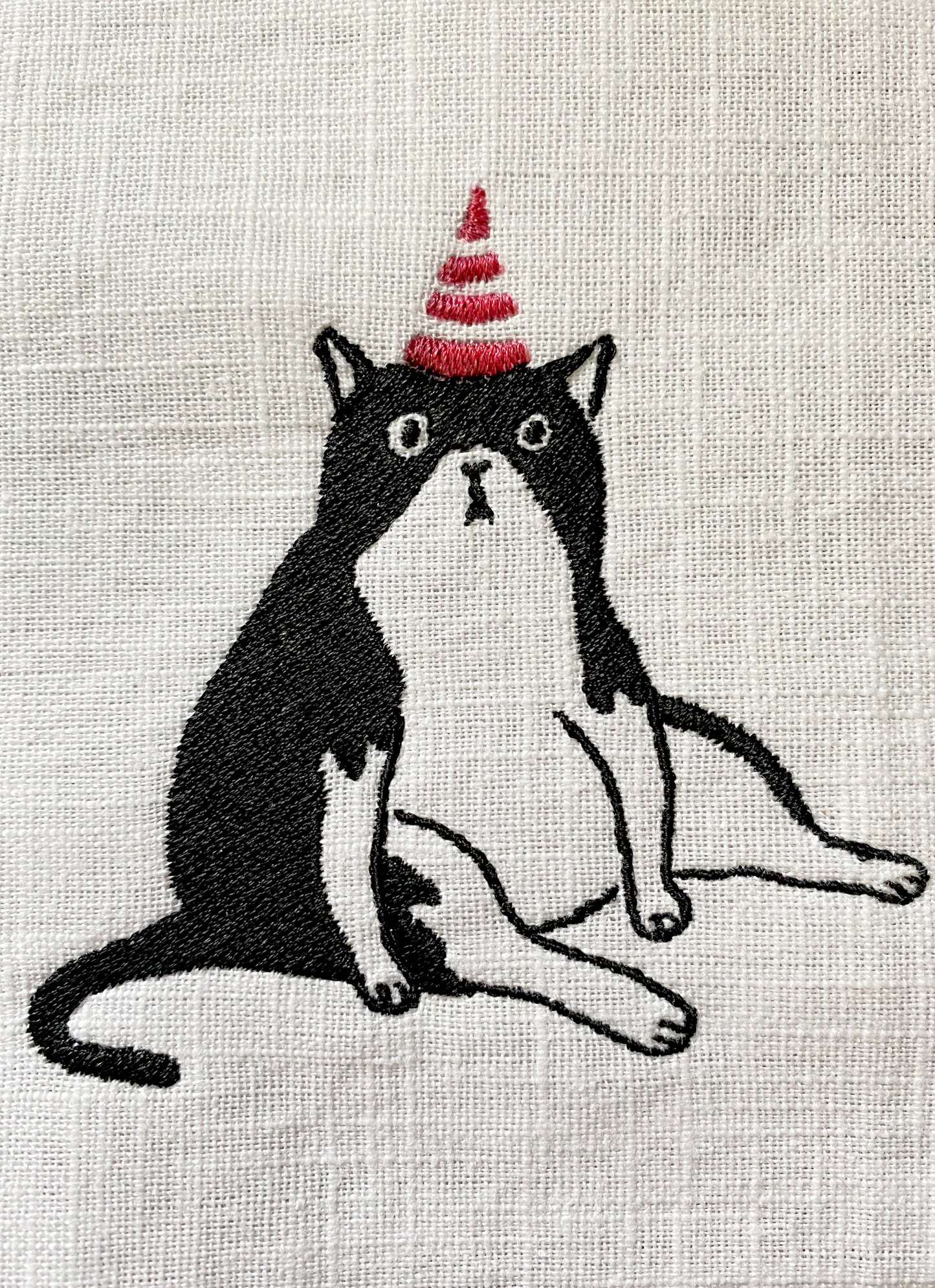 Funny cat machine embroidery design
