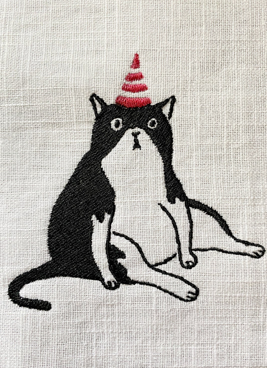 Funny cat machine embroidery design