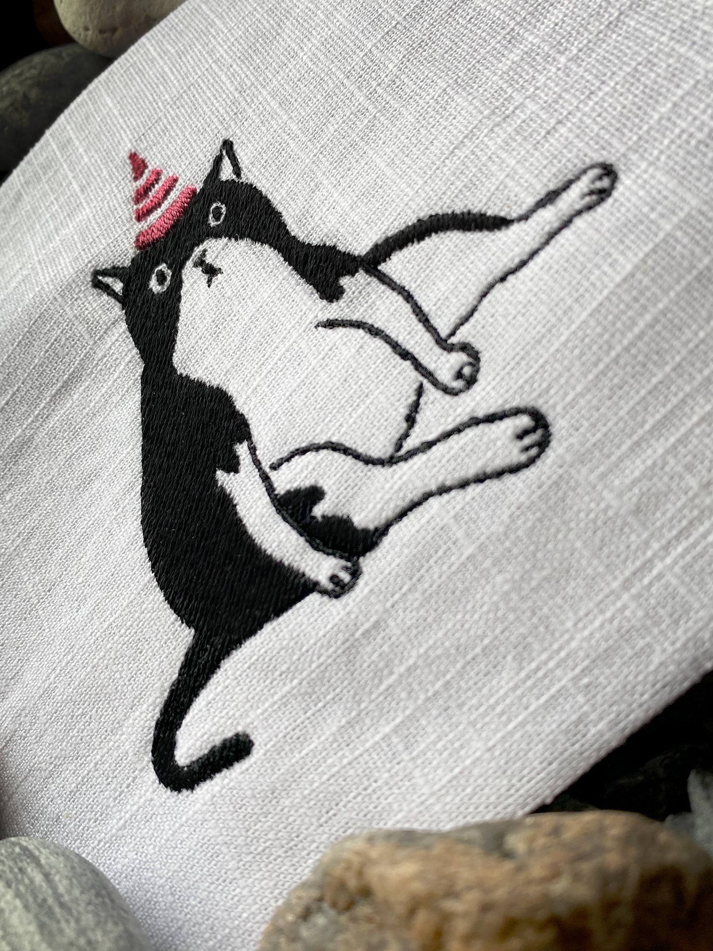 Funny cat machine embroidery design
