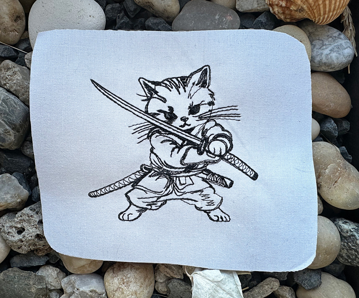 Little Samurai Cat Machine Embroidery design