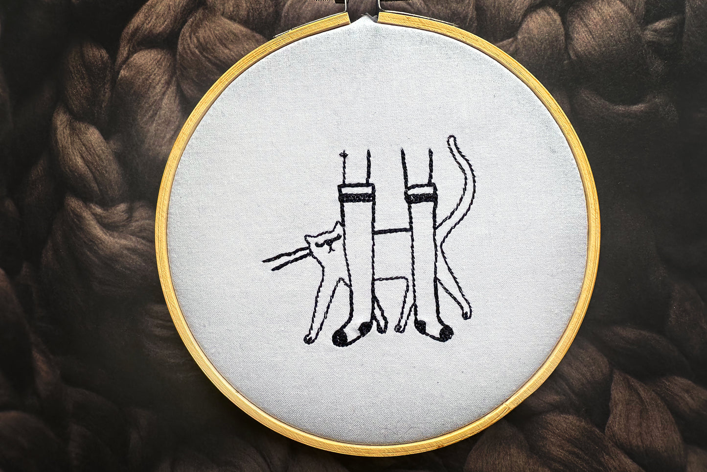 Sweet cat machine embroidery design