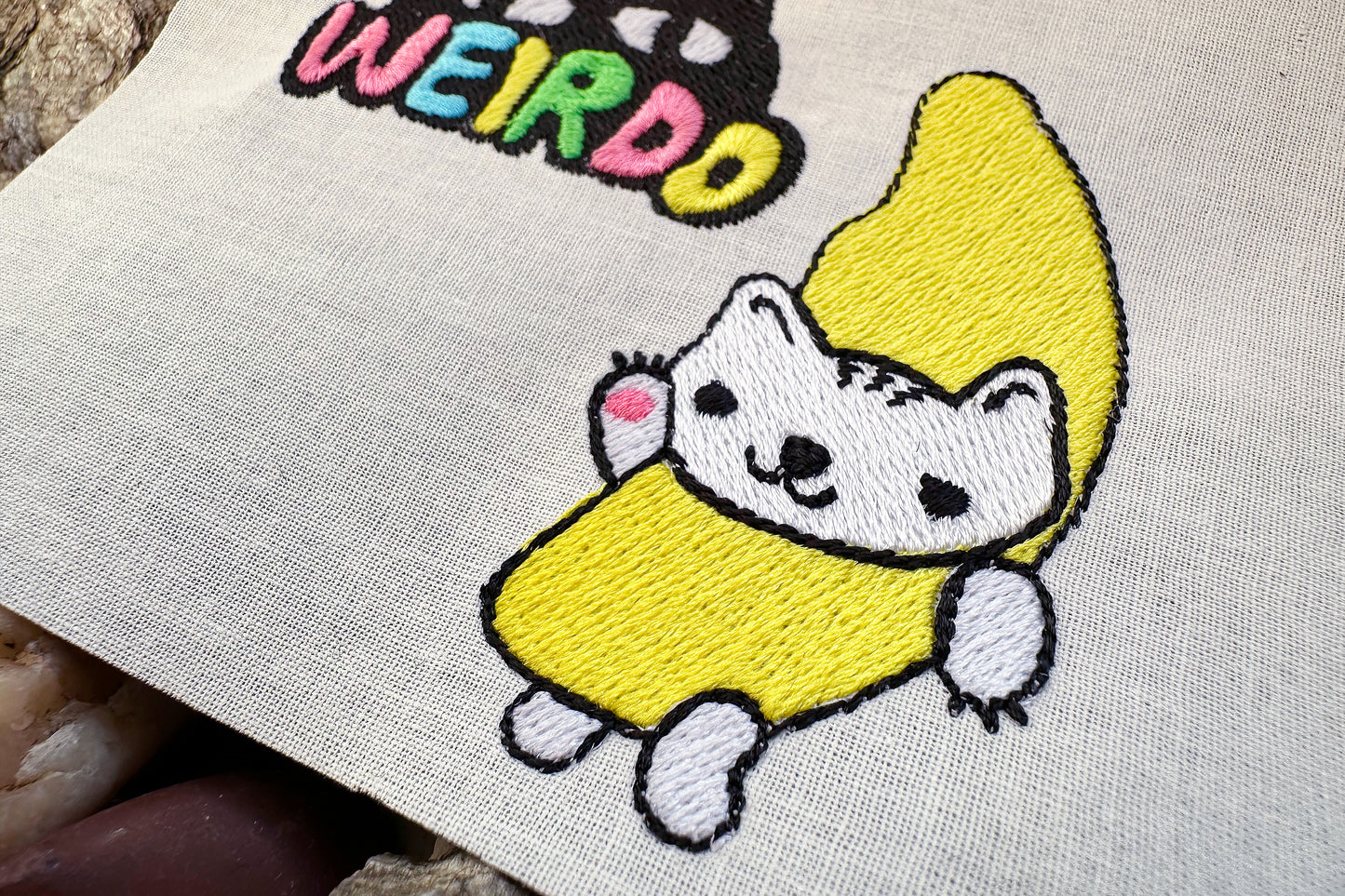 Weirdo cats machine embroidery design