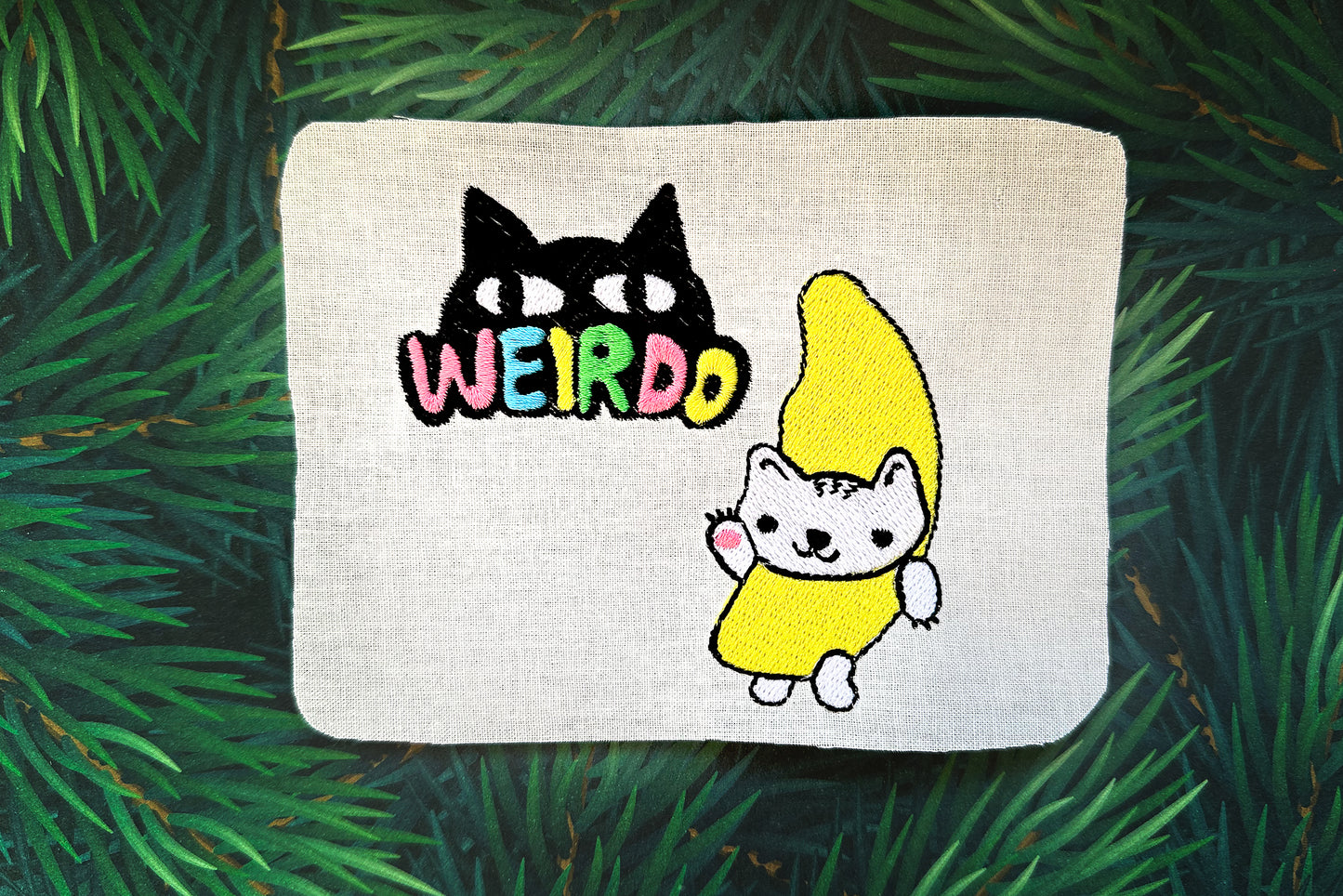 Weirdo cats machine embroidery design