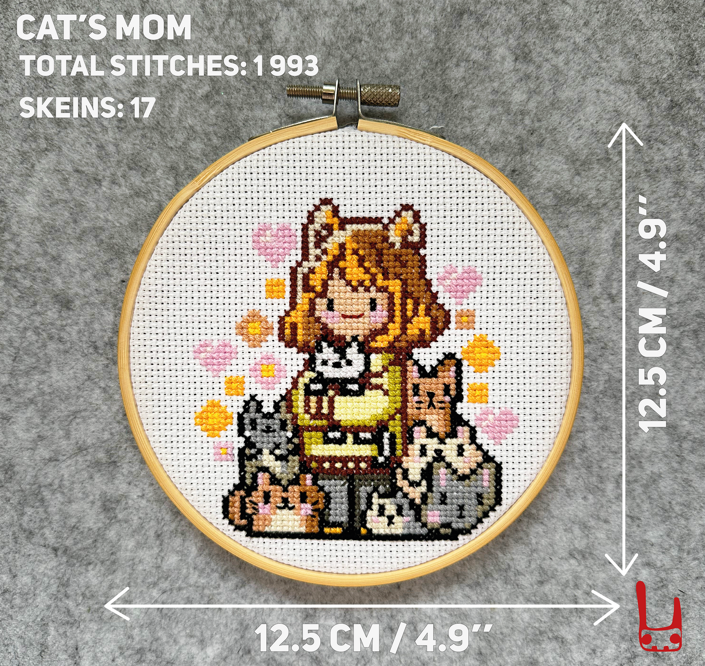 Cat's mom PDF cross stitch pattern