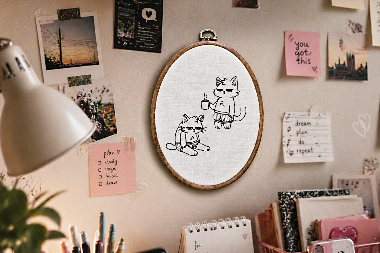 Grumpy Cat Machine Embroidery Design Set