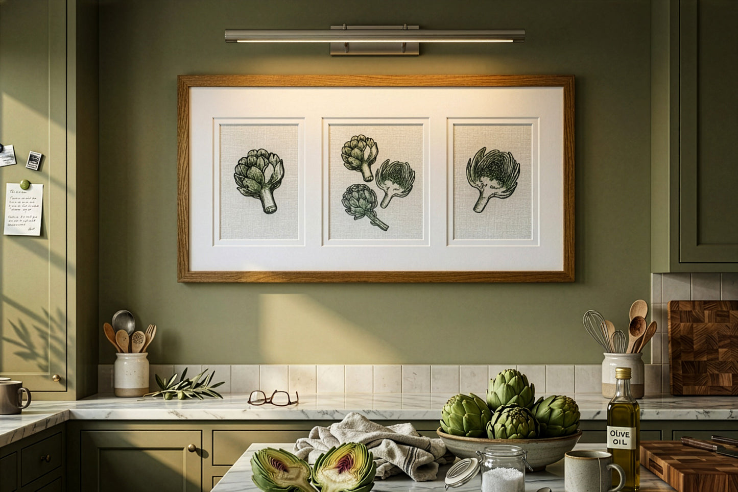 Artichoke Machine Embroidery Design Set | Botanical Kitchen Embroidery Files
